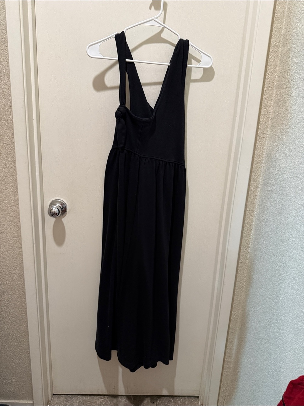 Black Sleeveless Maxi Dress with Twist Strap